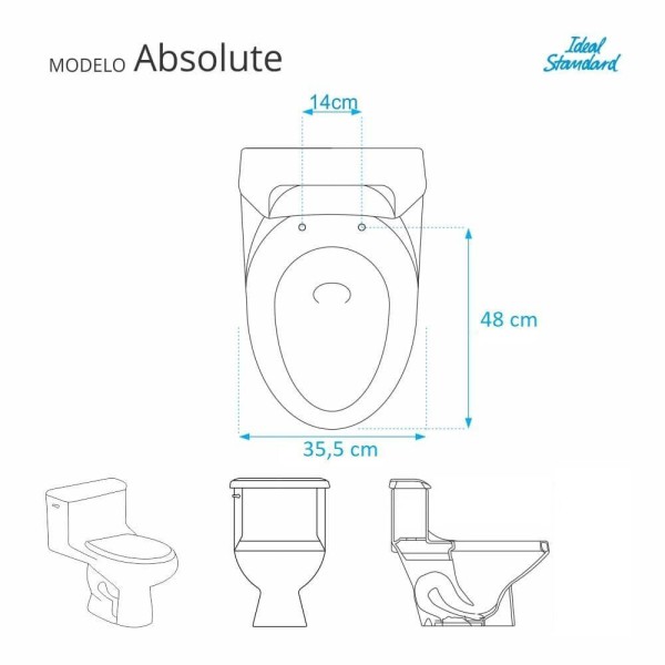 Encontraproduto.com.br - Assento Sanitário Absolute Branco para vaso Ideal Standard Com Ferragem Dourada