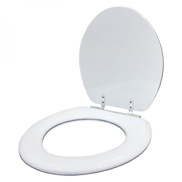 Encontraproduto.com.br - Assento Sanitário Almofadado Gardenia Branco para vaso Mari