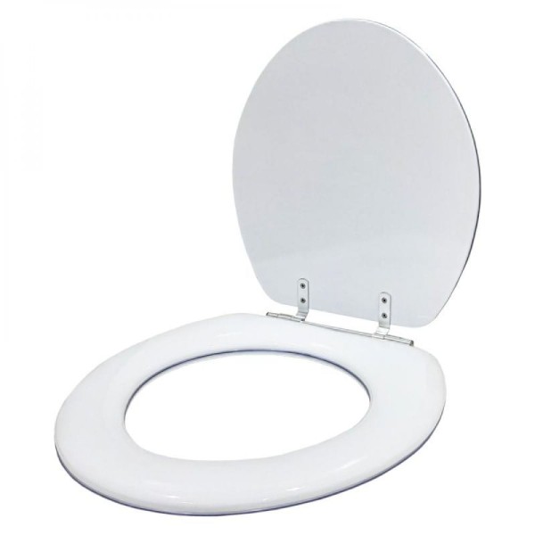 Encontraproduto.com.br - Assento Sanitário Almofadado Gardenia Branco para vaso Mari