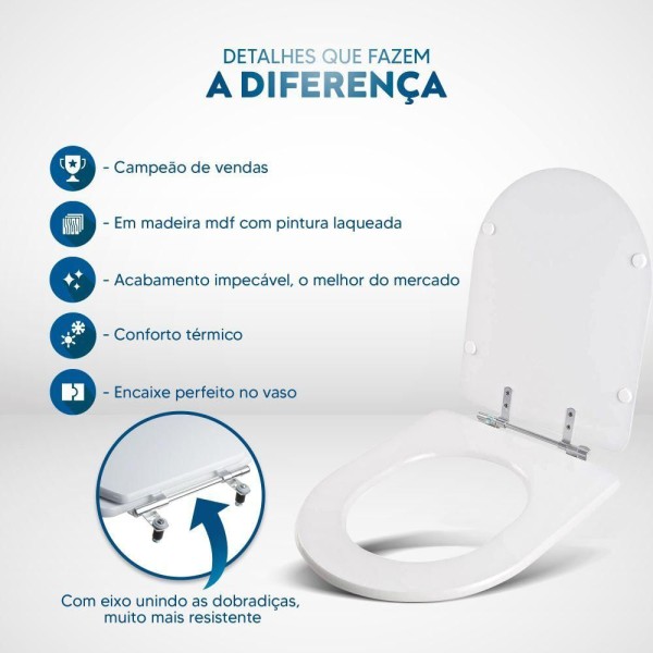 Encontraproduto.com.br - Assento Sanitario Nuova Branco para vaso Deca