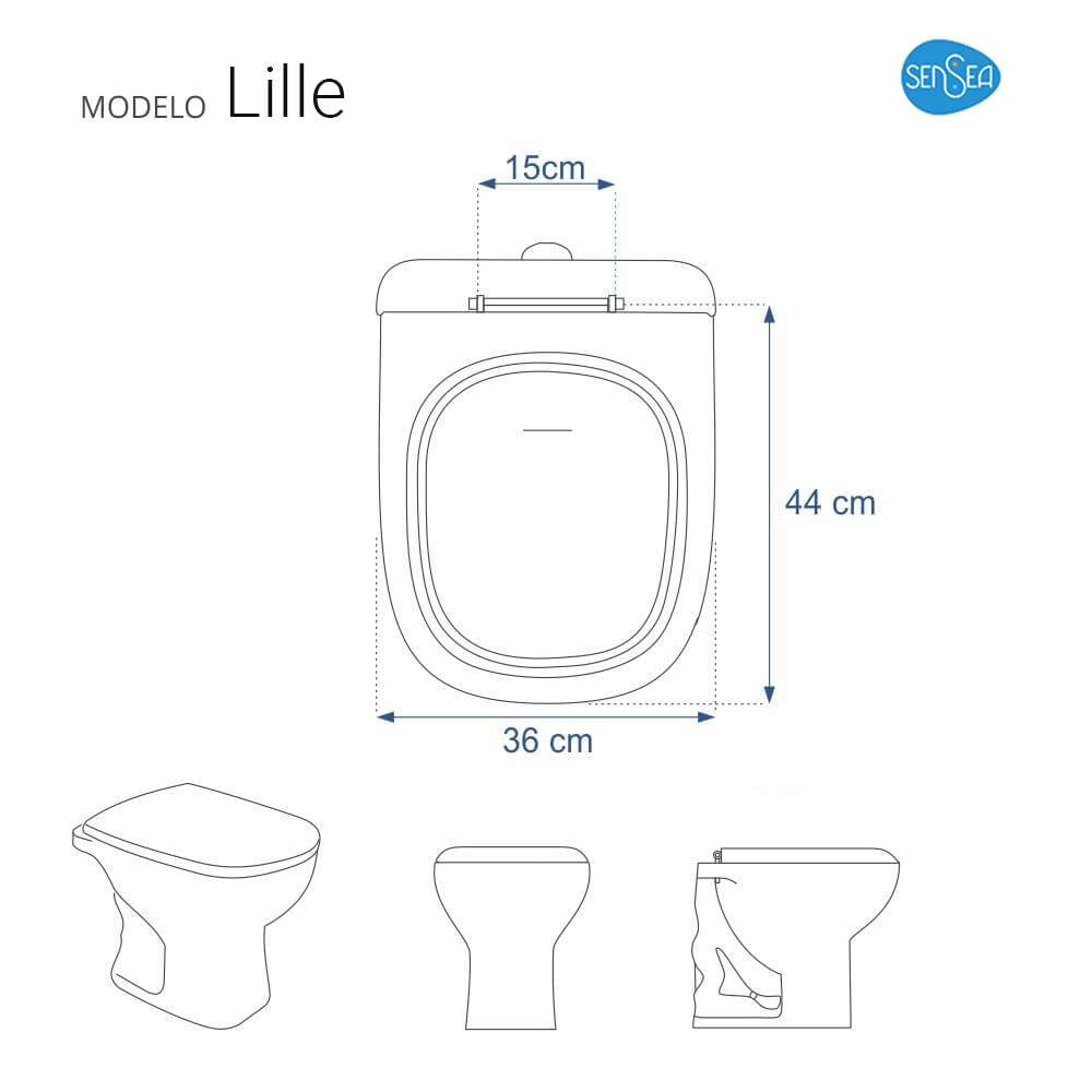 Assento Sanitário Poliéster Lille Branco Sensea