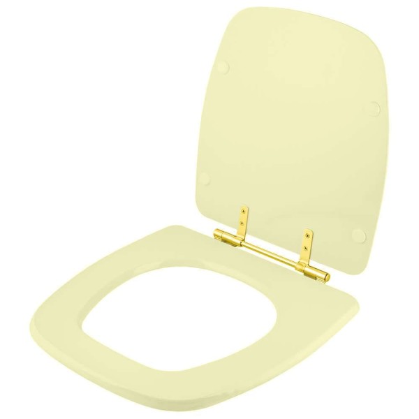 Encontraproduto.com.br - Assento Sanitário Fit Pergamon para vaso Celite Com Ferragem Dourada