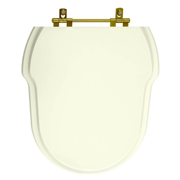 Encontraproduto.com.br - Assento Sanitário Hampton Biscuit Para Vaso Incepa Com Ferragem Dourada
