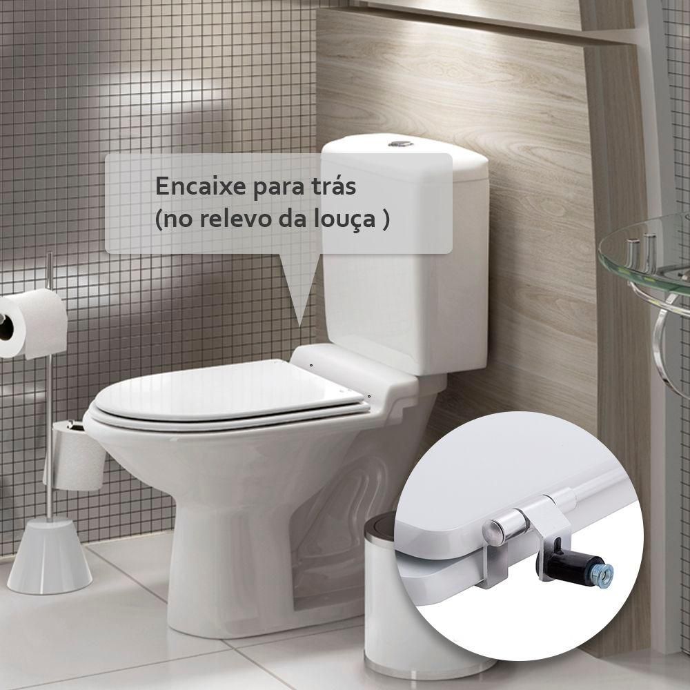Encontraproduto.com.br - Assento Sanitário Poliéster Calypso Plus Branco Incepa