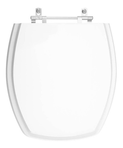 Encontraproduto.com.br - Assento sanitário Pontto Lavabo Thema de MDF com forma quadrado branco lisa