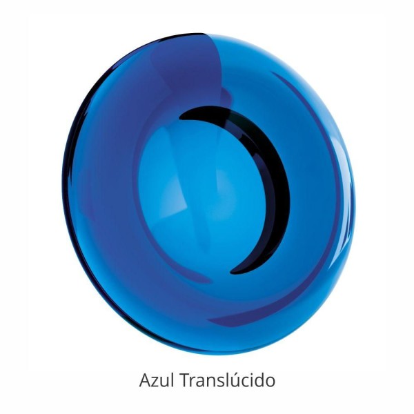 Encontraproduto.com.br - Assento Sanitario Poliester Primula Plus Azul Translucido para vaso Fiori