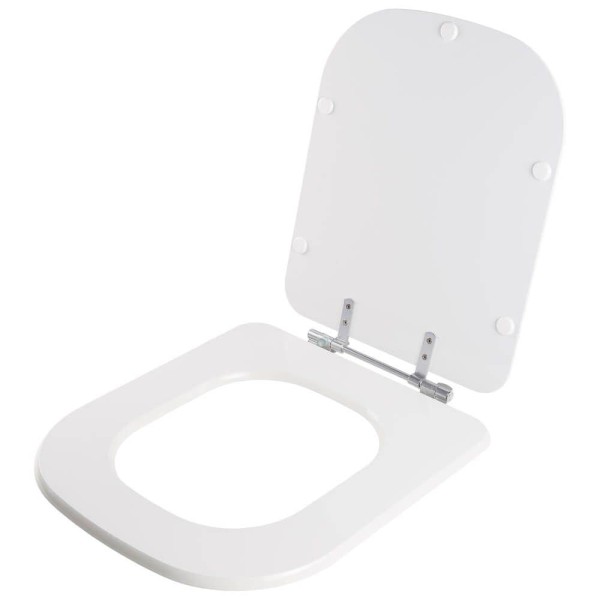 Encontraproduto.com.br - Assento Sanitário Poliéster Quadra Branco para vaso Deca 1.6gpf 6lpf