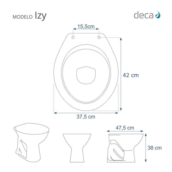 Encontraproduto.com.br - Assento Sanitario Decorado Borboleta Izy para Vaso Deca