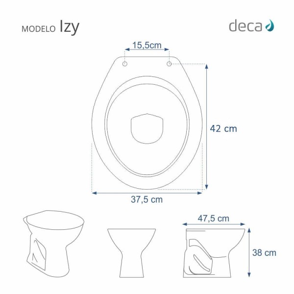 Encontraproduto.com.br - Assento Sanitario Decorado Borboleta Izy para Vaso Deca