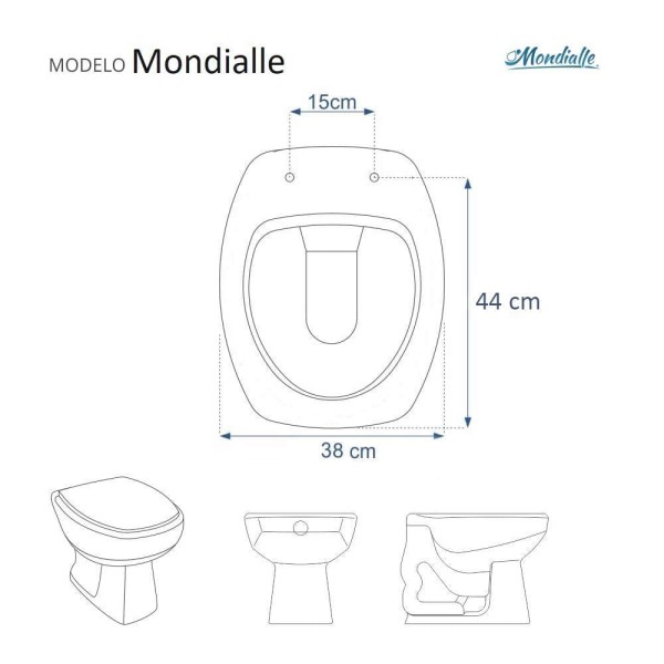 Encontraproduto.com.br - Assento Sanitário Almofadado Hawaii Branco para vaso Mondialle