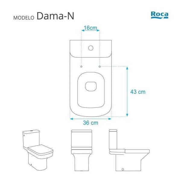 Encontraproduto.com.br - Assento Sanitario Poliester Com Amortecedor Dama-n Branco para Vaso Roca