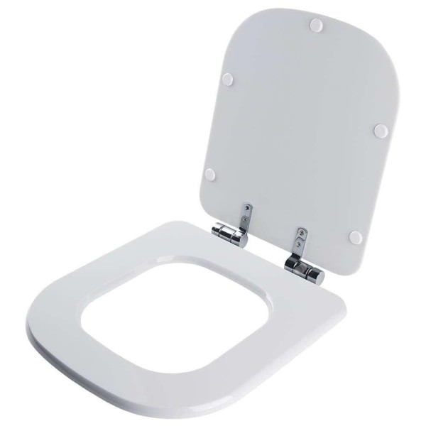 Encontraproduto.com.br - Assento Sanitario Poliester Com Amortecedor Dama-n Branco para Vaso Roca