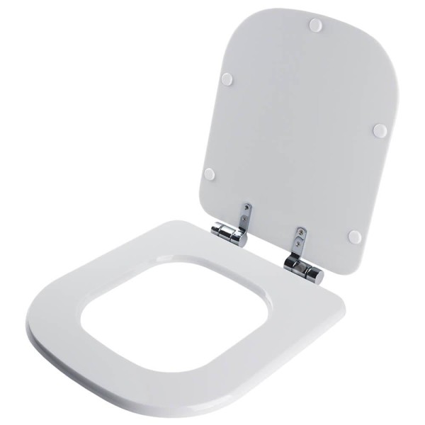 Encontraproduto.com.br - Assento Sanitario Poliester Com Amortecedor Dama-n Branco para Vaso Roca