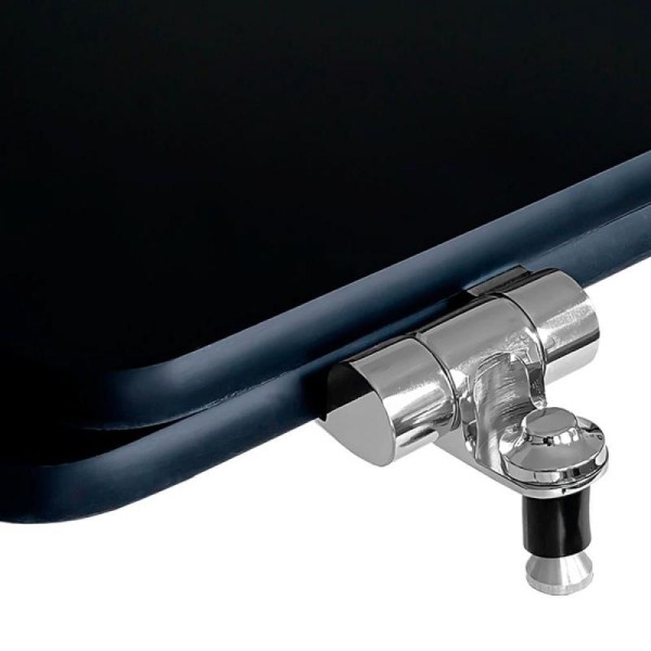 Encontraproduto.com.br - Assento Sanitário Poliester Soft Close Carrara Preto Fosco para vaso Deca