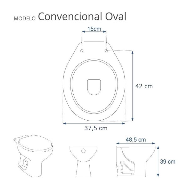 Encontraproduto.com.br - Assento Sanitário Convencional / Oval Verde Itapoã para vaso Celite