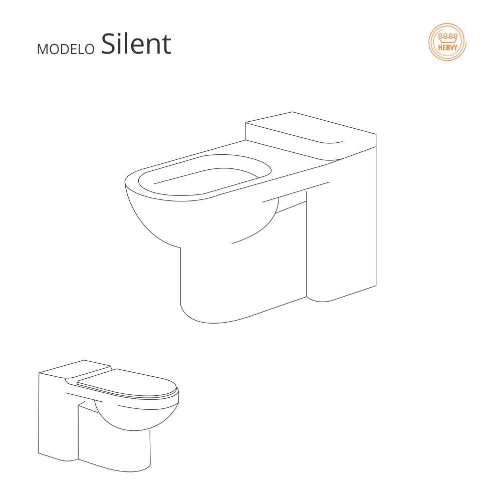 Assento Sanitário Poliéster Soft Close Silent Branco para vaso Hervy