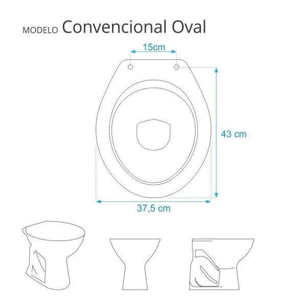 Encontraproduto.com.br - Assento Sanitario Com Amortecedor Convencional Oval Salmao Para Vaso Icasa