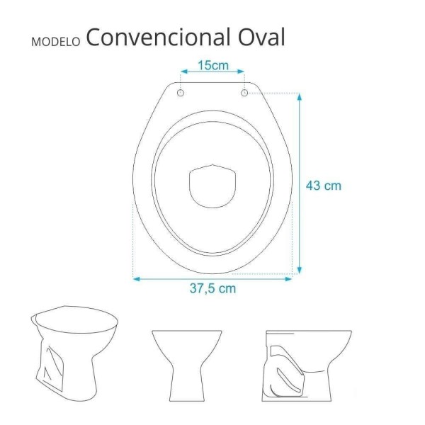 Encontraproduto.com.br - Assento Sanitario Com Amortecedor Convencional Oval Salmao Para Vaso Icasa