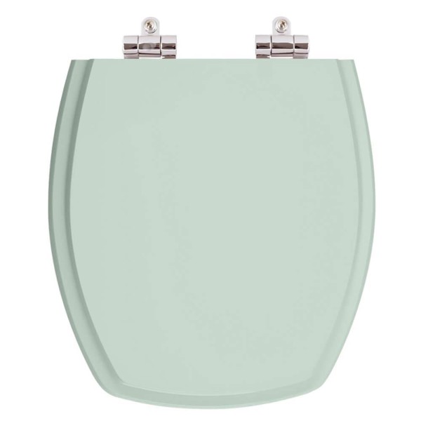 Encontraproduto.com.br - Assento Sanitario Poliester Com Amortecedor Thema Verde Agua Para Vaso Incepa