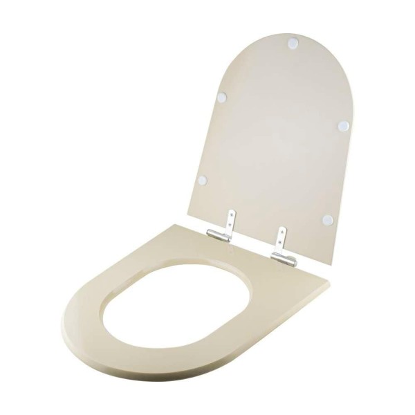 Encontraproduto.com.br - Assento Sanitario com Amortecedor Century Creme para Vaso Deca