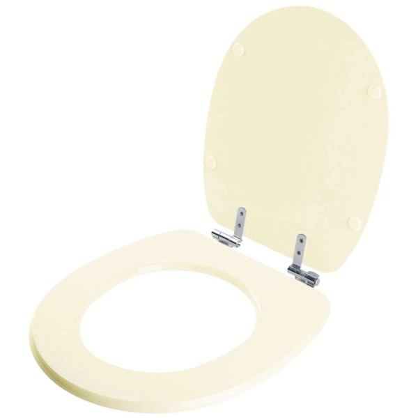 Encontraproduto.com.br - Assento Sanitario com Amortecedor Village Creme para Vaso Deca