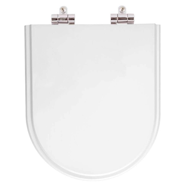 Encontraproduto.com.br - Assento Sanitario com Amortecedor Meridian Branco para vaso Roca