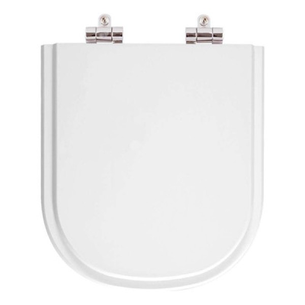 Encontraproduto.com.br - Assento Sanitario Poliester Com Amortecedor Etna Branco Para Vaso Icasa
