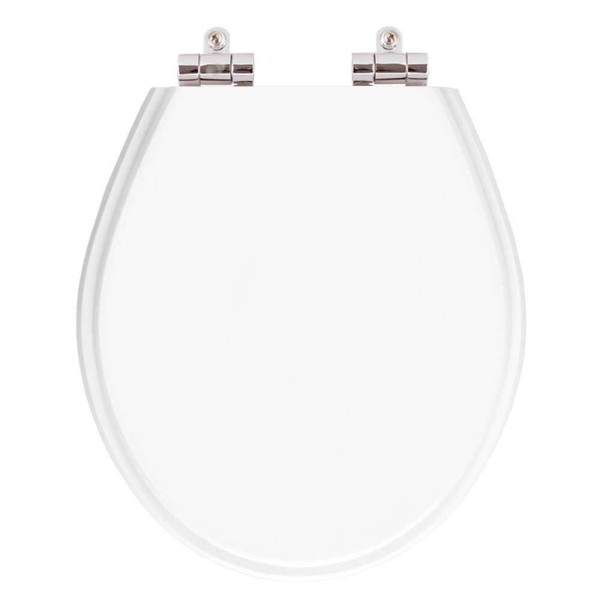Encontraproduto.com.br - Assento Sanitario Poliester Com Amortecedor Studio Branco Para Vaso Deca