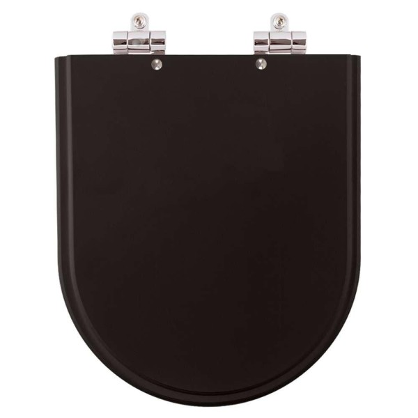 Encontraproduto.com.br - Assento Sanitario com Amortecedor Carrara Preto para Vaso Deca
