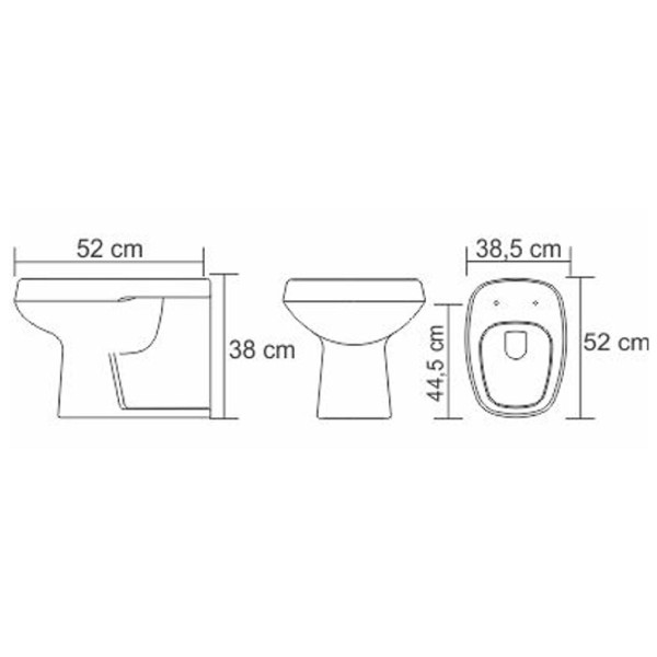 Encontraproduto.com.br - Assento Sanitario Poliester com Amortecedor Monte Carlo Branco para bacia Deca
