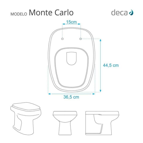 Encontraproduto.com.br - Assento Sanitário Soft Close Monte Carlo Bege Castor Para Vaso Deca
