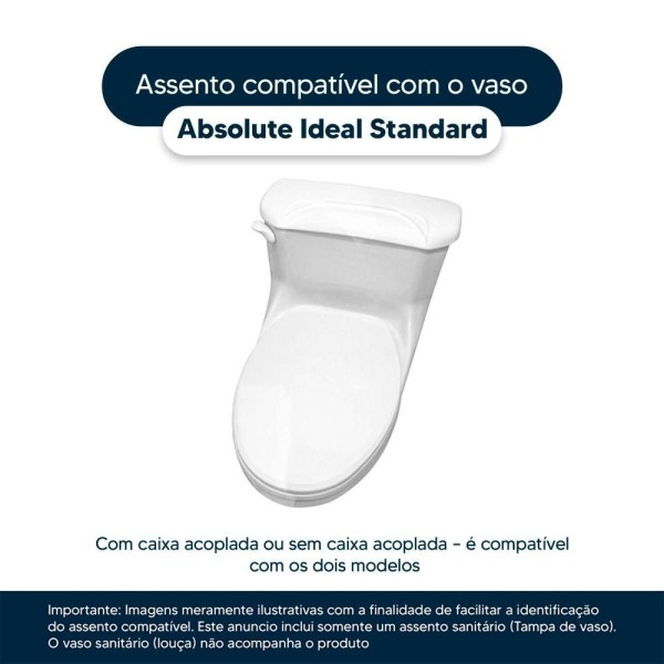 Encontraproduto.com.br - Assento Sanitário Absolute Preto para Vaso Ideal Standard Pontto Lavabo