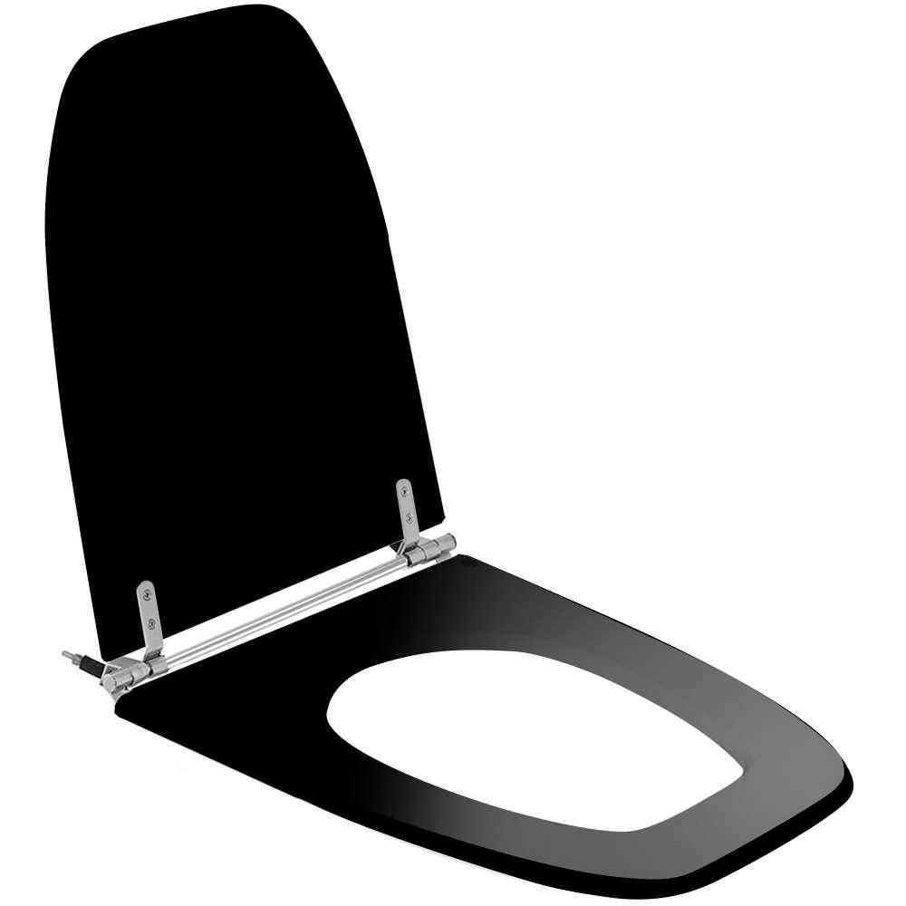 Encontraproduto.com.br - Assento Sanitario Poliester Scala Preto Ideal Standard Cor Ebony