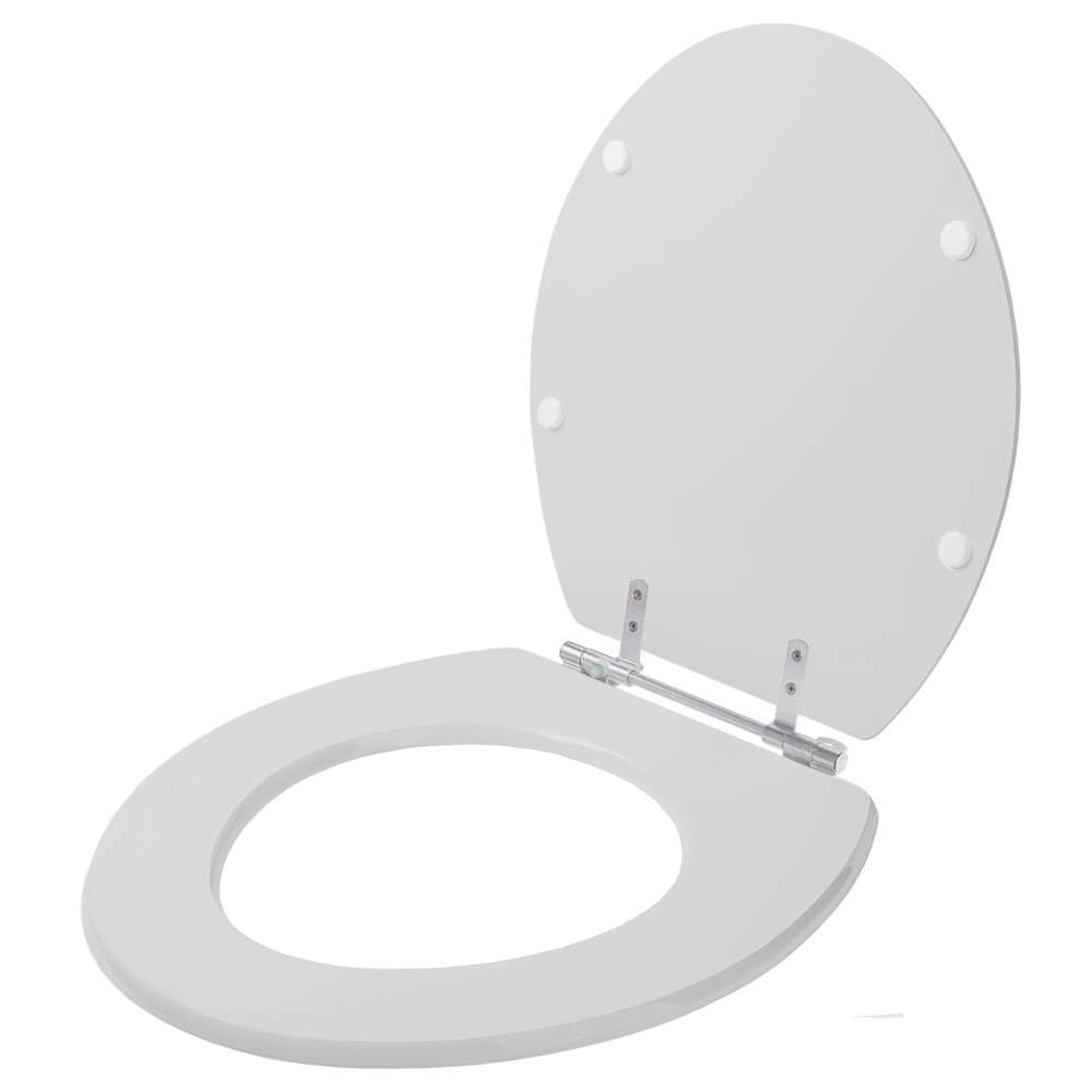 Assento Sanitario Poliester Colonial Cinza Claro para Vaso Hervy