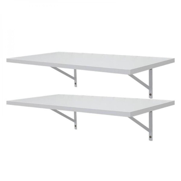 Encontraproduto.com.br - Kit 2 Prateleiras 70 X 30cm Branca Com Mão Francesa