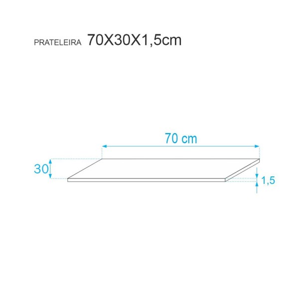 Encontraproduto.com.br - Kit 2 Prateleiras 70 X 30cm Branca Com Mão Francesa