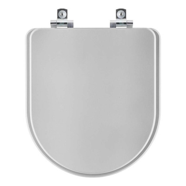 Encontraproduto.com.br - Assento Sanitário Com Fechamento Lento Omega Cinza Real Para Vaso Deca
