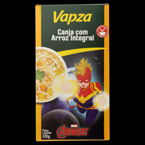 Encontraproduto.com.br - Canja com Arroz Integral Vapza Marvel 320g