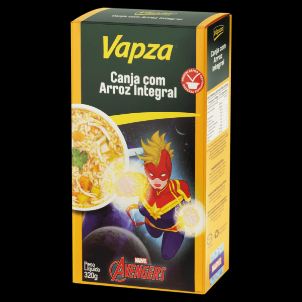 Encontraproduto.com.br - Canja com Arroz Integral Vapza Marvel 320g