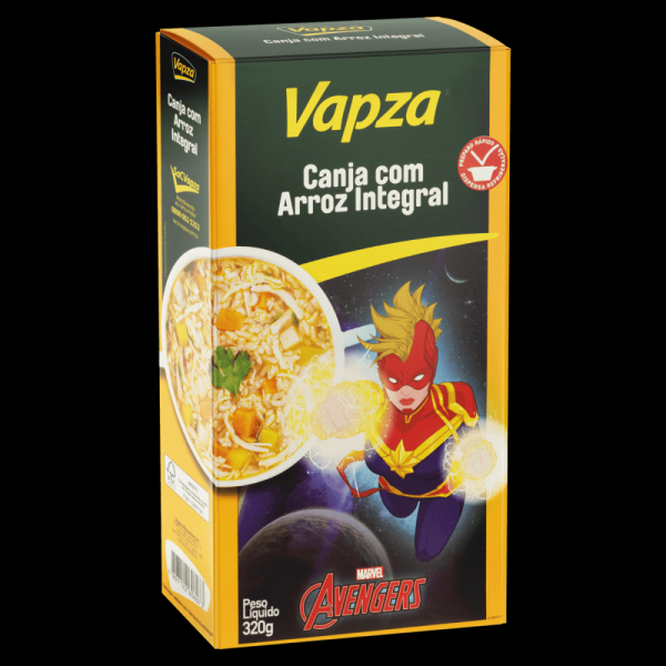 Encontraproduto.com.br - Canja com Arroz Integral Vapza Marvel 320g