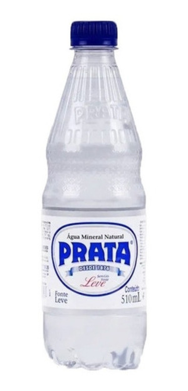 Água Prata Mineral Natural Sem Gás Leve Pet 510ml