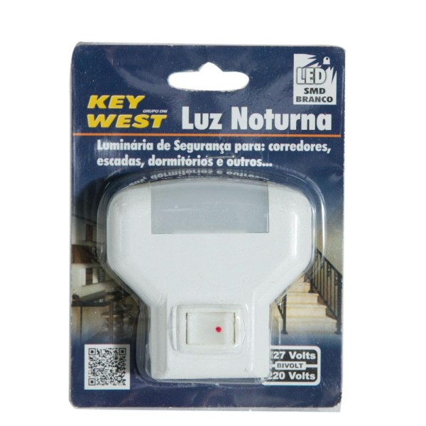 Encontraproduto.com.br - Luz Noturna Manual Bivolt De Led Dni 6188 Branco Key West