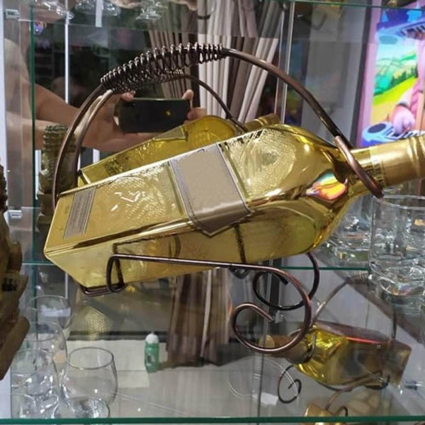 Encontraproduto.com.br - Suporte De Mesa Cristaleira Para Garrafa Vinho Whisky