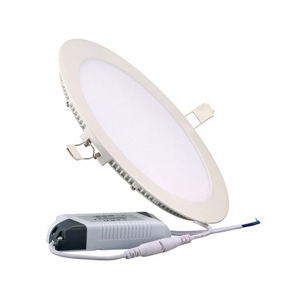 Encontraproduto.com.br - Luminária Painel Plafon Redondo Embutir Led 9w Borda Infinita
