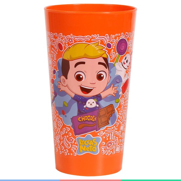 Encontraproduto.com.br - Copo Infantil Para Crianças Copinho 600ml Com Estampa Divertida Livre BPA Luccas Neto Baby Go