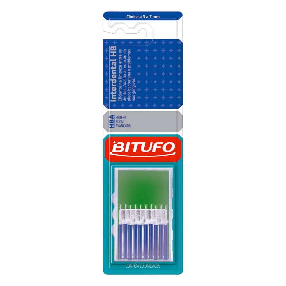 Escova Interdental Bitufo Intertufo Cônica 10 Unidades