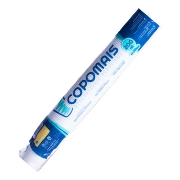 Copo Descartavel Copomais 200Ml Branco C/100