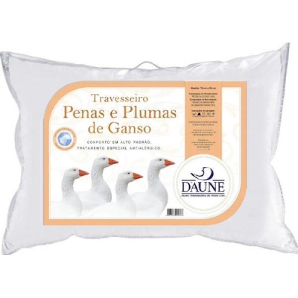 Travesseiro 50% Pena de Ganso 50% Fibra - Daune