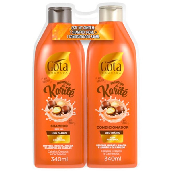 Kit Shampoo + Condicionador Gota Dourada Manteiga de Karité 340ml