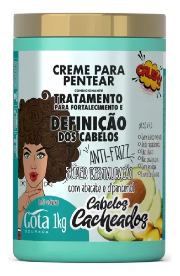 Encontraproduto.com.br - Mascr Cab Gota Dourada 1kg - Cabelos Cacheados